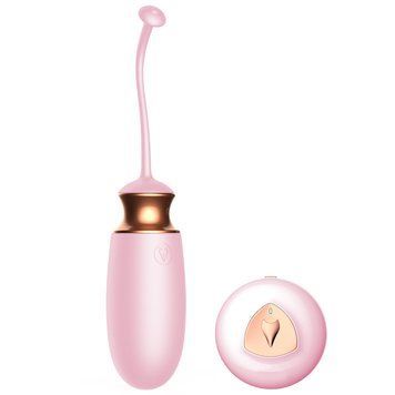 Виброяйцо BOSS SERIES Fox Vibrating Silicone Love, с подогревом и голосовым управлением, розовое 63-00037 фото