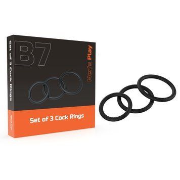Набір з 3-х ерекційних кілець EROSPACE MEN'S PLAY B7 39-70385 фото