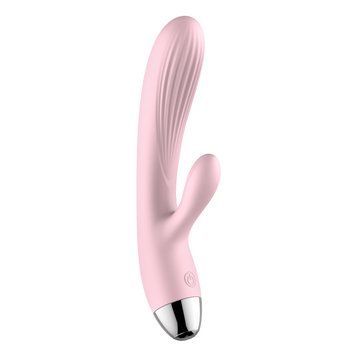 Вибратор для двойной стимуляции BOSS SERIES Fox Silicone Pulsator, розовый 63-00010 фото