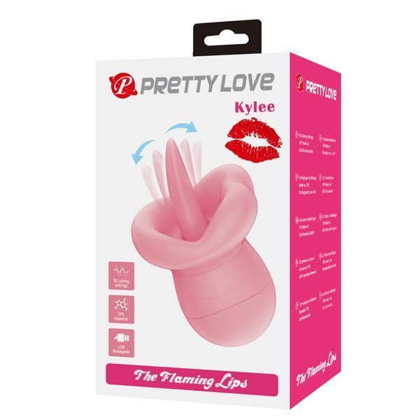 Вібростимулятор PRETTY LOVE - Kylee, 10 licking settings, TPR BI-300089 фото
