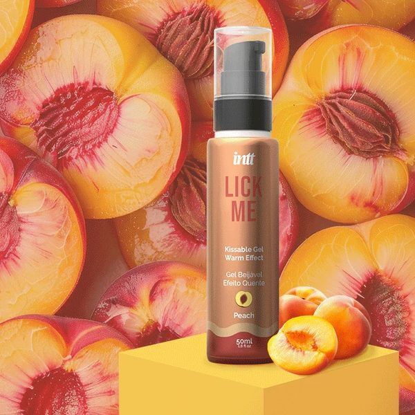 Оральний лубрикант із зігріваючим ефектом INTT COSMETICS Lick Me Kissable Gel, персик, 50 мл 68-LCK0003 фото