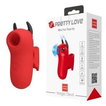 Симулятор орального секса с электростимуляцией PRETTY LOVE Magic Devil, красный BI-300070 фото