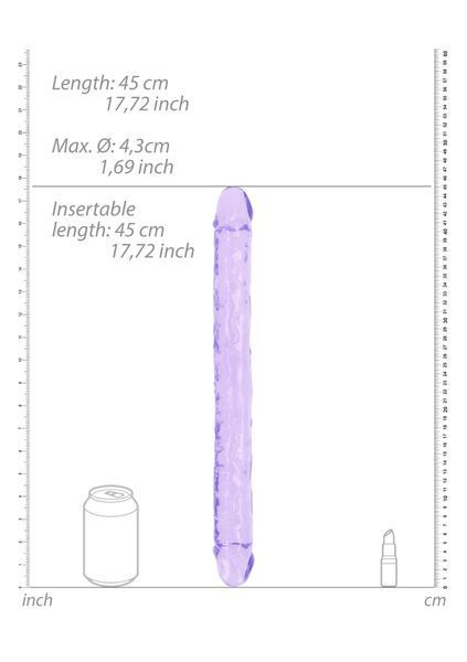 Подвійний фалоімітатор Realistic Double Dong - 18'' / 45 cm 36-REA160PUR1 фото
