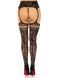 Панчохи Leg Avenue French Rose Backseam Garter Belt Stockings Black One Size SX1061 фото 1