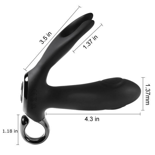 Масажер простати Dual tapping anal vibrator 56-2036 фото