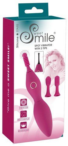 Клиторальный вибратор ORION Sweet Smile Spot Vibrator With 3 Tips, розовый 42-05510310000 фото
