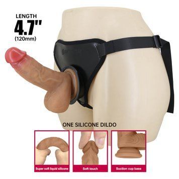 Страпон Pretty Love Fogg 4.7 Silicone Dildo with Harness Briefs BW-022076 фото