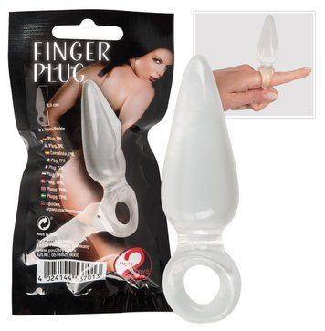 Анальная пробка ORION You2Toys Anal Finger Plug, с петлей для пальца, прозрачная 42-05169290000 фото