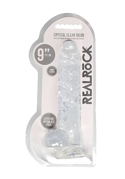 Фалоімітатор Realistic Dildo with Balls Transparent 9/23 см 36-REA093TRA фото