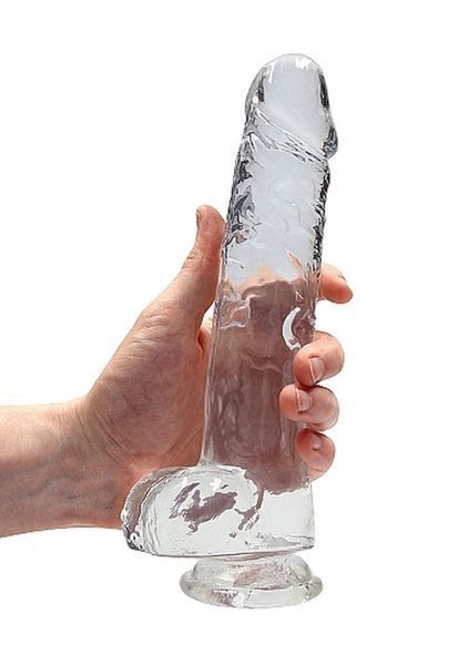 Фалоімітатор Realistic Dildo with Balls Transparent 9/23 см 36-REA093TRA фото