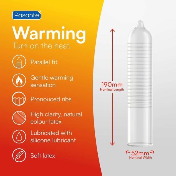 Презервативи Pasante Warming Condoms Bulk Packs 144 pcs 111-1140KA фото