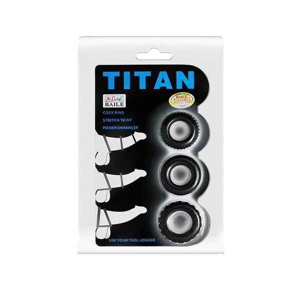 Ерекційні кільця BAILE TITAN THREE RINGS BI-210148 фото