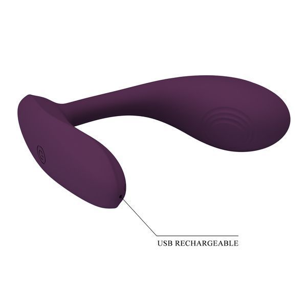 Вібратор PRETTY LOVE Baird Purple, 12 vibration functions Mobile APP Long-distance Control BI-014992HP-1 фото