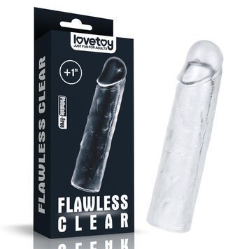Насадка на член Flawless Clear Penis Sleeve Add 1'' 66-LV314013 фото