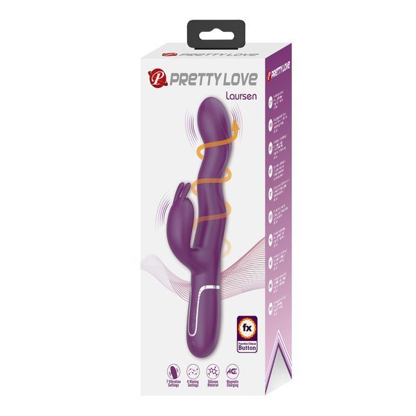 Вібратор PRETTY LOVE Laursen Dark Purple Waving & Vibrating Rabbit BW-500089-1 фото