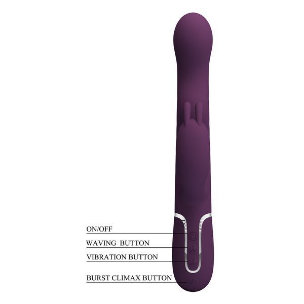 Вібратор PRETTY LOVE Laursen Dark Purple Waving & Vibrating Rabbit BW-500089-1 фото