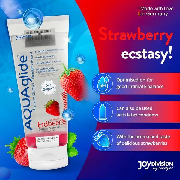 Лубрикант AQUAglide Strawberry, 100ml 48-11790 фото