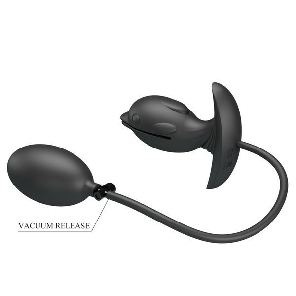 Анальний розширювач PRETTY LOVE Hanson, надувний, з вібрацією, чорний BI-040161Q фото