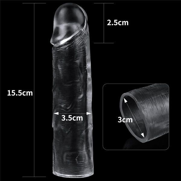 Насадка на член Flawless Clear Penis Sleeve Add 1'' 66-LV314013 фото