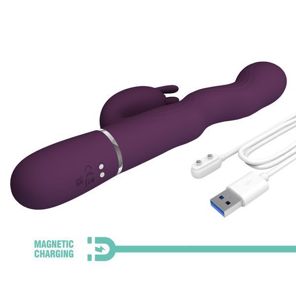 Вібратор PRETTY LOVE Laursen Dark Purple Waving & Vibrating Rabbit BW-500089-1 фото
