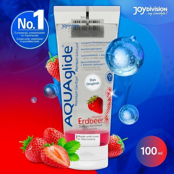Лубрикант AQUAglide Strawberry, 100ml 48-11790 фото