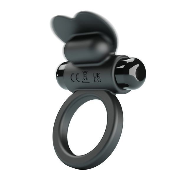 Эрекционное кольцо с вибрацией PRETTY LOVE/BAILE Vibrant Penis Ring Debonaire, чёрное, 35 мм BI-210316 фото