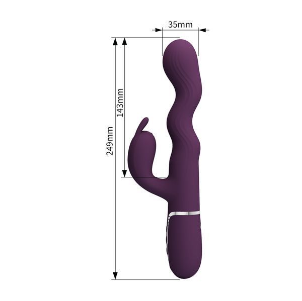 Вібратор PRETTY LOVE Laursen Dark Purple Waving & Vibrating Rabbit BW-500089-1 фото