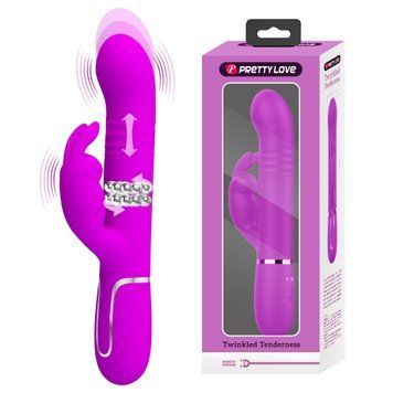 Вібратор PRETTY LOVE Coale Twinkled Tenderness Purple, 7 vibration functions 4 rotation functions 4 BW-500013 фото