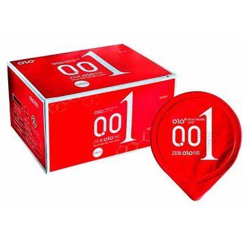 Презервативи Olo 0.01 RED 10 шт збуджуючі з гіалуроновою кислотою 95-001Red фото