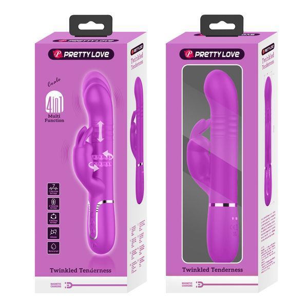Вібратор PRETTY LOVE Coale Twinkled Tenderness Purple, 7 vibration functions 4 rotation functions 4 BW-500013 фото