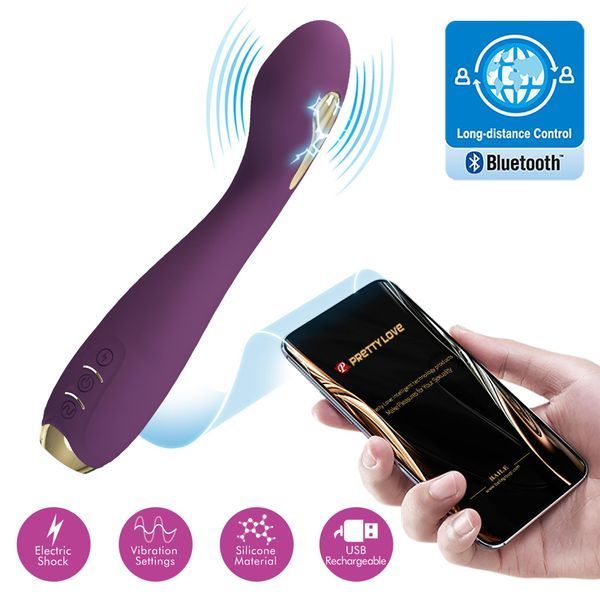 Вібратор PRETTY LOVE HECTOR, 12 vibration functions 5 electric shock functions Mobile APP remote con BI-014765HP-1 фото