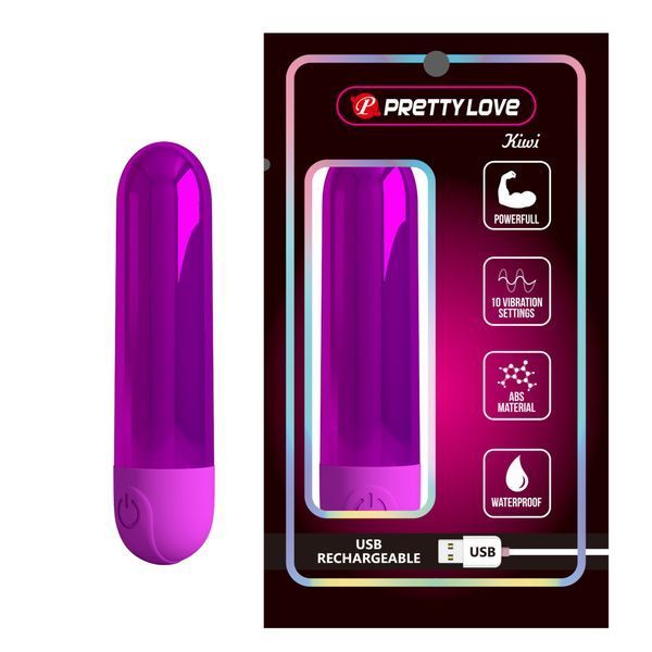 Мінівібратор Bullet Kiwi — Pretty Love, 10 режимів, ABS BI-300091 фото Мінівібратор Bullet Kiwi — Pretty Love, 10 режимів, ABS BI-300091 фото