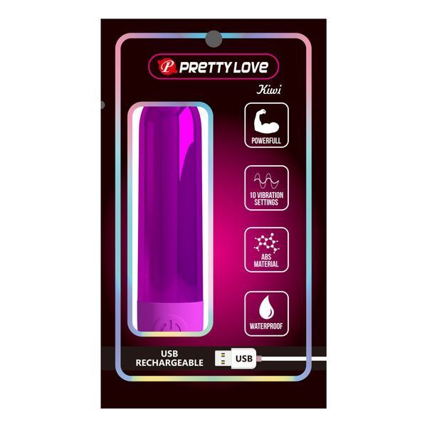 Мінівібратор Bullet Kiwi — Pretty Love, 10 режимів, ABS BI-300091 фото Мінівібратор Bullet Kiwi — Pretty Love, 10 режимів, ABS BI-300091 фото