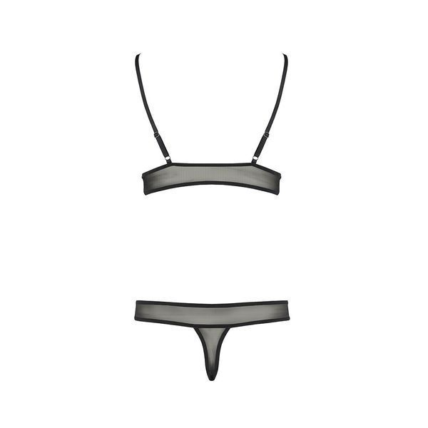 Комплект білизни Passion ERZA SET S/M, black, ліф і трусики PS26011 фото
