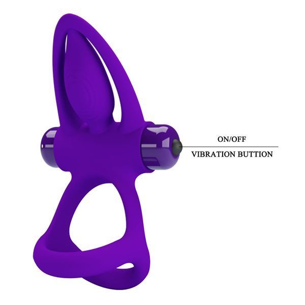 Віброкільце PRETTY LOVE VIBRANT PENIS RING I Black BI-210306 фото