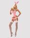 Еротичний костюм зайчика Obsessive Bunny suit 4 pcs costume pink S/M, рожевий, топ з підв&rsquo;язками, тр SO7254 фото 3