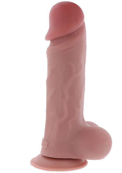 Фалоімітатор з мошонкою Deluxe Dual Density Thick Dildo TPE 23 cm 30-11237-X-SKIN фото