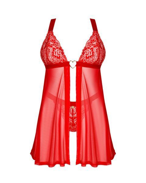Бебі-дол Obsessive Elianes babydoll & thong XL/2XL SX1145 фото