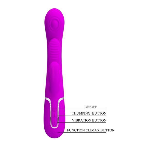 Вібратор PRETTY LOVE Shonia Purple, Twinkled Tenderness, 7 thumping functions 7 vibration functions BW-500041 фото