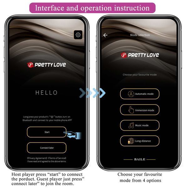 Вібростимулятор PRETTY LOVE - Klay, 10 vibration functions 10 thrusting settings Mobile APP remote c BI-300093HP фото