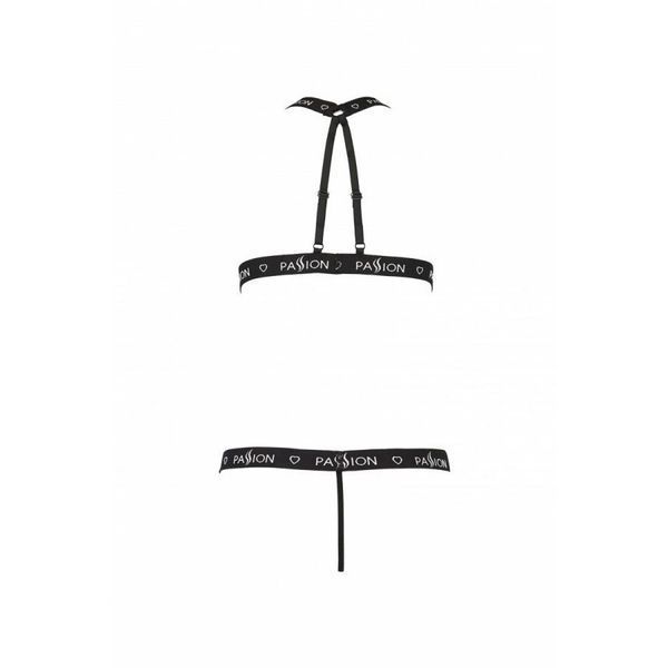 Напівпрозоре боді з вирізами Passion Exclusive Mirajane Body black S/M, black PS26405 фото