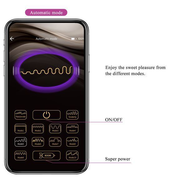 Вібростимулятор PRETTY LOVE - Klay, 10 vibration functions 10 thrusting settings Mobile APP remote c BI-300093HP фото