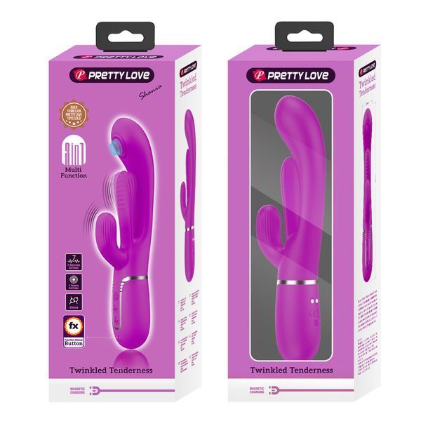 Вібратор PRETTY LOVE Shonia Purple, Twinkled Tenderness, 7 thumping functions 7 vibration functions BW-500041 фото