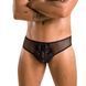 Чоловічі труси зі шнурівкою Passion 035 SLIP RICHARD L/XL Black, екошкіра, сітка SO7576 фото 1