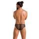 Чоловічі труси зі шнурівкою Passion 035 SLIP RICHARD L/XL Black, екошкіра, сітка SO7576 фото 4