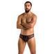Чоловічі труси зі шнурівкою Passion 035 SLIP RICHARD L/XL Black, екошкіра, сітка SO7576 фото 3