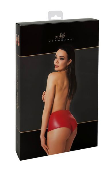 Шорти Noir Handmade F356 Red powerwetlook shorts - S SX2124 фото