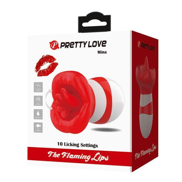 Симулятор орального секса для женщин PRETTY LOVE The Flaming Lips Mina, красный BI-300028 фото