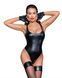 Боді з мокрим ефектом Noir Handmade F244 Powerwetlook body with high cut bottom hem, S SX0161 фото 1