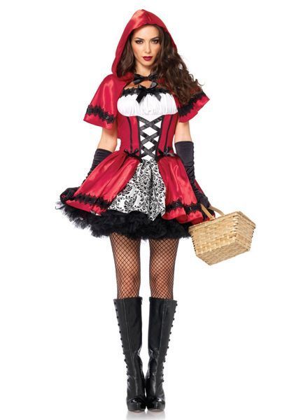 Еротичний костюм Червоної шапочки Leg Avenue Gothic Red Riding Hood S, сукня, накидка SO9122 фото